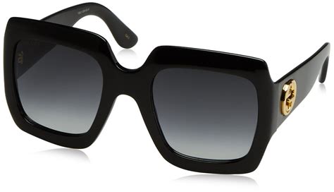 gucci gg0053s oversize square sunglasses 54 mm|Gucci oversized square sunglasses black.